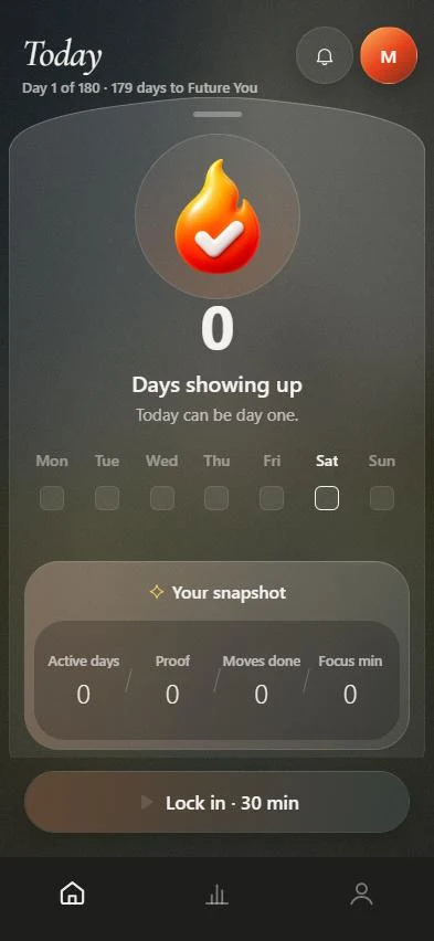Lock In: a focus timer tied to one action
